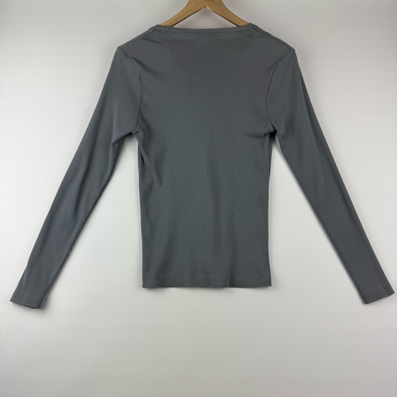 Vintage Bit & Bridle Ribbed Long Sleeve Henley – Made in Korea, Size M - Picture 2 of 5